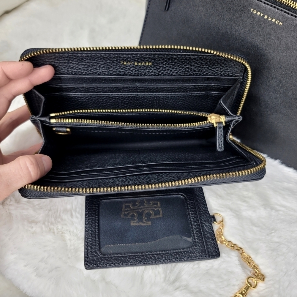 NWT TORY BURCH 4 SET Matching  Shoulder Tote Bag Purse Handbag Wallet + + - Picture 6 of 14